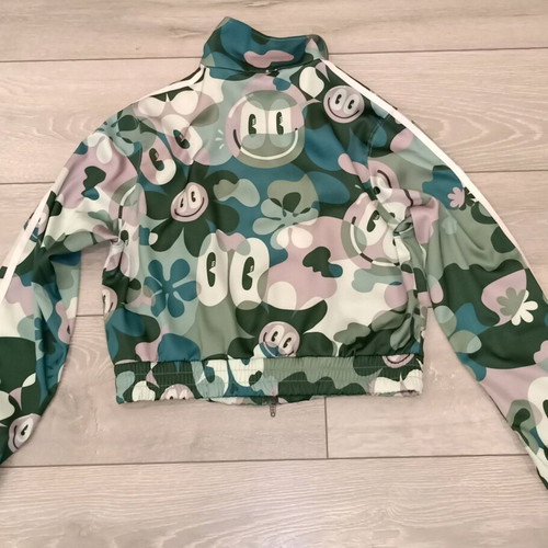 Adidas Originals Contemp Track Jacket used, multicolor with Smiley Print