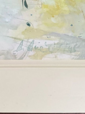 Πίνακας ζωγραφικής Δημήτρης Δαρτζεντας ακουαρέλα σε χαρτόνι σαν καινούργιο 40x50