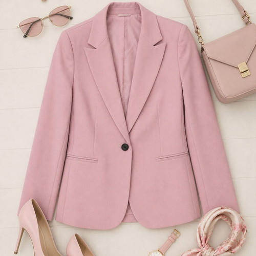 Women's blazer in soft pink