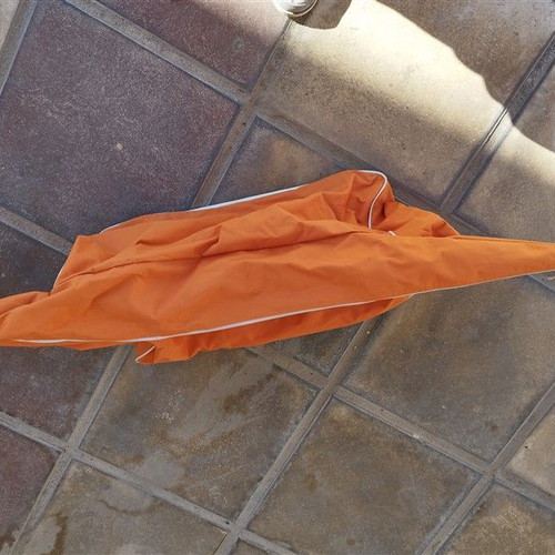 Orange travel sack bag used 60x30x25 cm