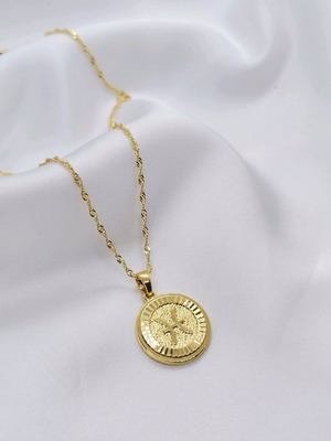 Pisces Zodiac Necklace 18K Gold Plated New