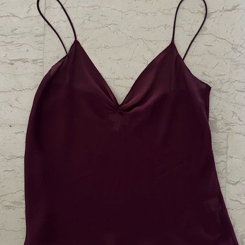 Milly burgundy camisole with transparency like new, size XS