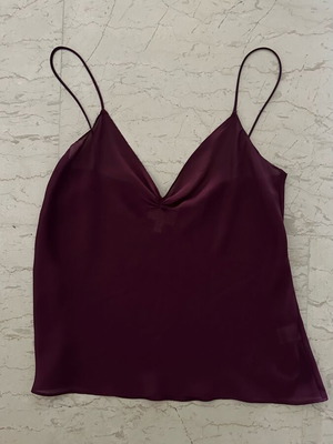 Milly burgundy camisole with transparency like new, size XS