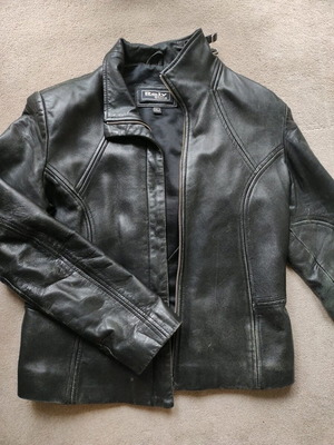 Vintage Rely Skins leather jacket like new, black, size XL