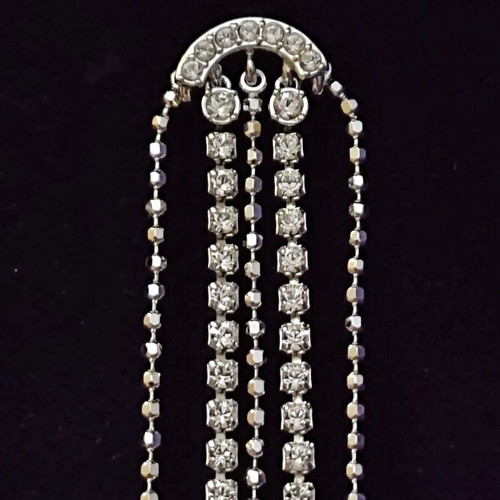 Swarovski Tassel Fit silver long earrings