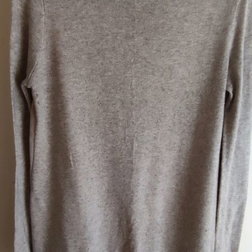 Pullover blouse with buttons on back used, beige, size M