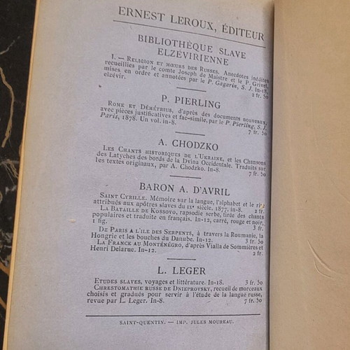 La Mort d'Ivan le Terrible 1879, used, French translation