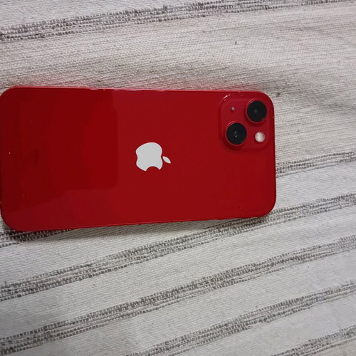 iPhone 13 used, red, with charger and cases