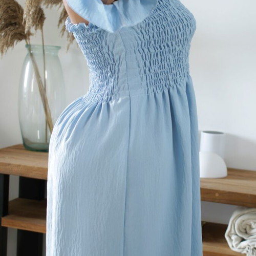 Off Shoulder Dress Blue New Size S