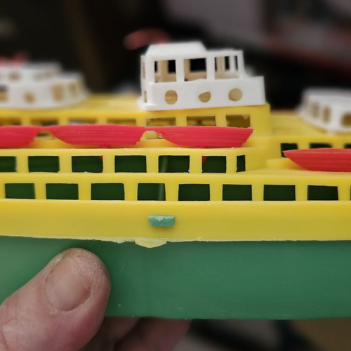 Plastic Cruise Ship Toy used, rare Greek 70s
