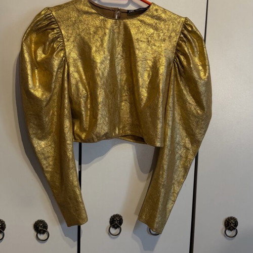 Zara crop size M like new, gold