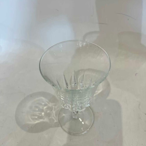 Luminarc Regency crystal glasses set of 5 used, one cracked