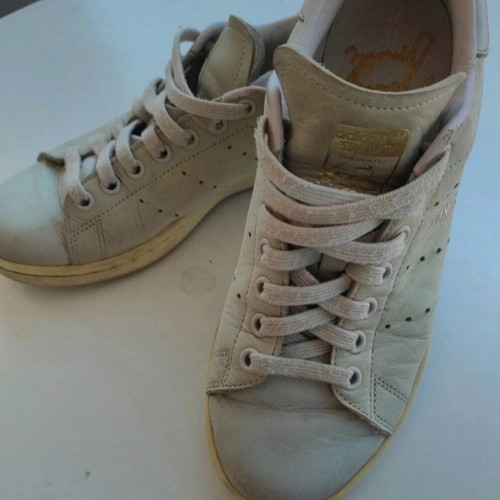 Adidas Stan Smith women's leather shoes used, beige-pink, size 39