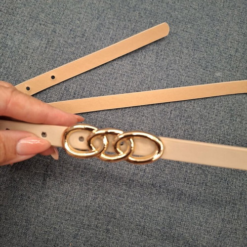 Women's belt, beige, adjustable