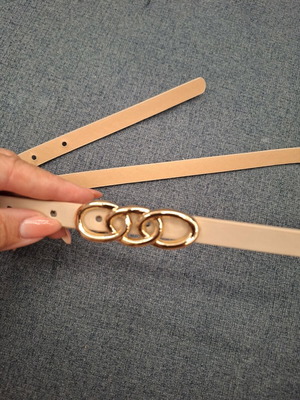 Women's belt, beige, adjustable