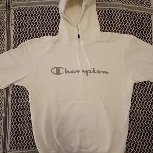 Champion men's casual hoodie new, white, size M
