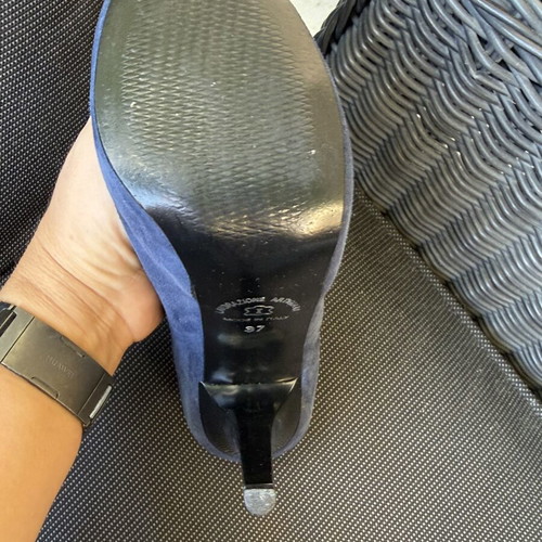 Sagiakos Kastori ankle boots like new, blue gray, high heel