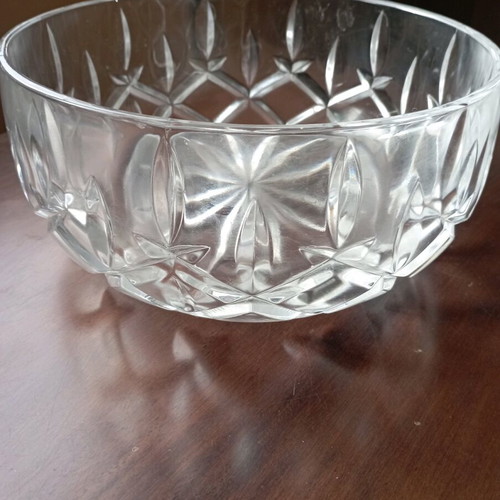 Large glass bowl.
