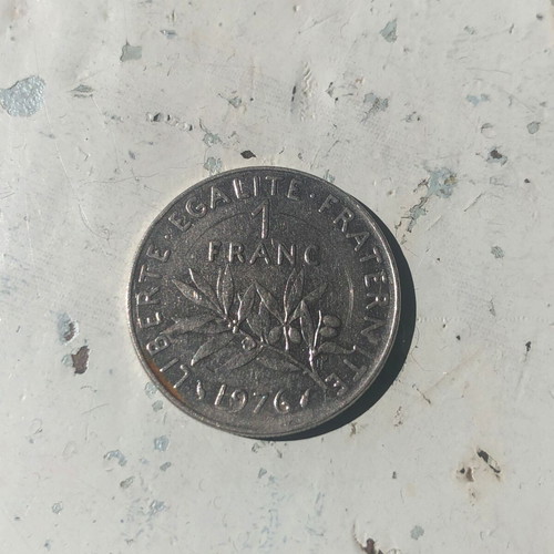 France 1 Franc 1976 Coin used