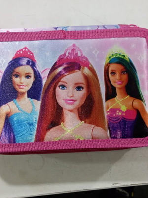 Barbie pencil case triple zipper filled new