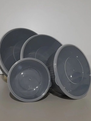Mixing Bowls Set of 4 with Airtight Lids, Gray
