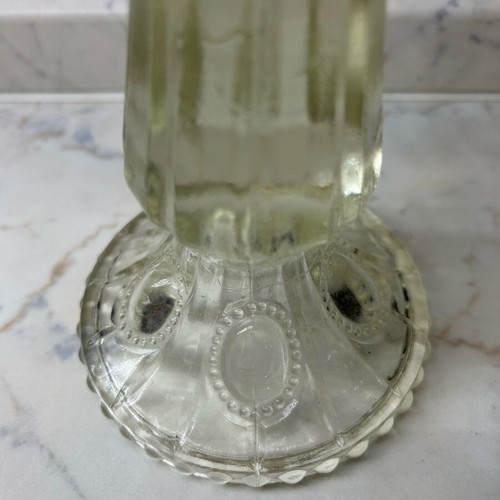Five-light candlestick like new, glass