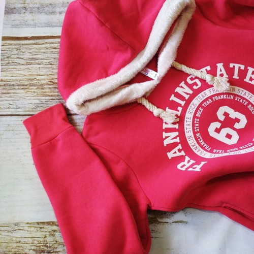 Senrise sweatshirt new, size S/M, cotton, white and red