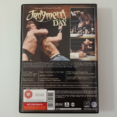 Judgment Day 2005 wrestling DVD used, no subtitles