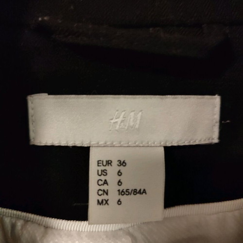Black H&M jacket medium with fine herringbone like new
