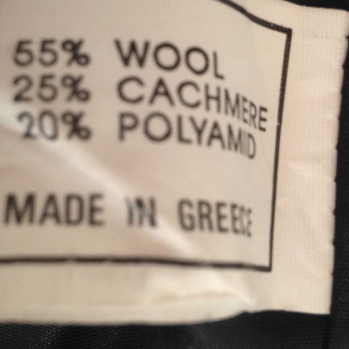 Long wool cashmere coat size 36 Greek tailoring used, gray