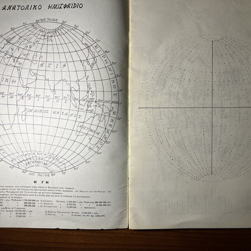 Europe Cartography educational geography book used, Greek