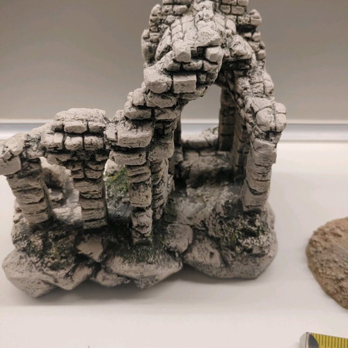 Decorative aquarium rocks used with ancient ruins and palm tree design