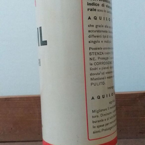 Aquiloil Aquila lubricant can used, aluminum 1 liter