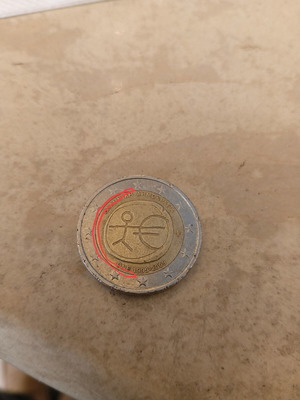 Greek 2€ commemorative coin 2009 used with minting errors