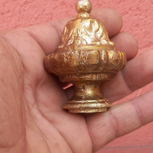 Aluminum finial used, with thread, 7 cm height