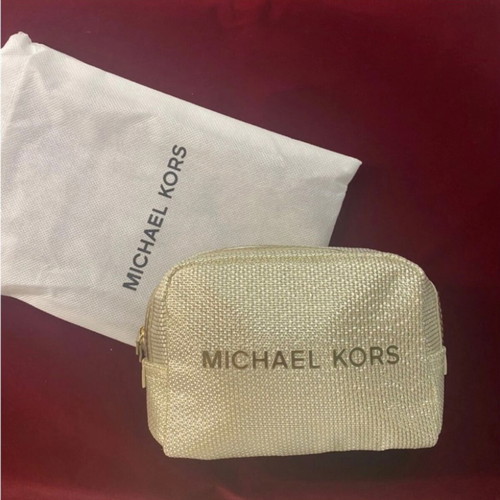 Michael Kors gold fabric handbag new, hand-held