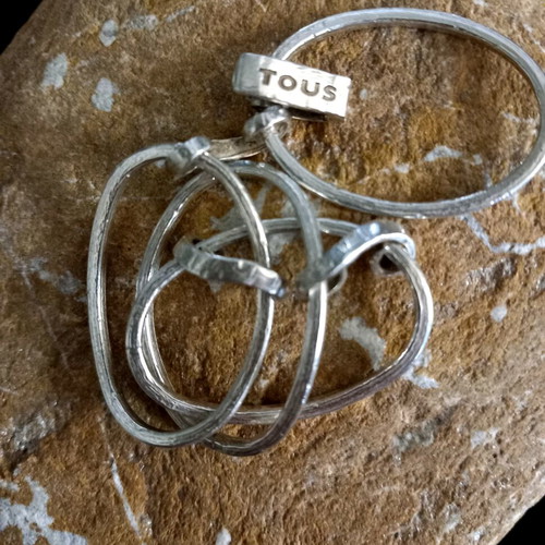 Tous silver hammered bracelet like new