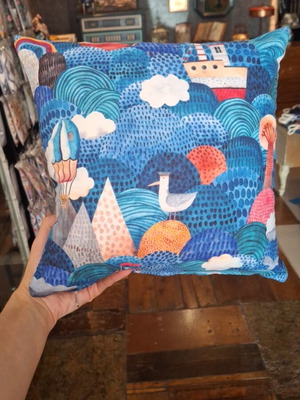 Handmade decorative pillow with sea theme, new