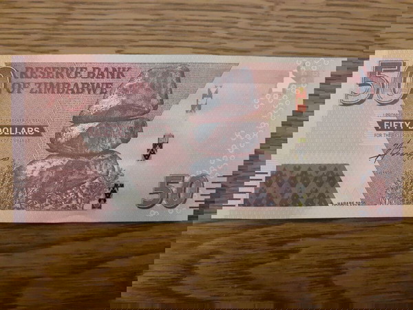 ΖΙΜΠΑΜΠΟΥΕ 50 ΔΟΛΛΑΡΙΑ ( 2020 ) - ZIMBABWE 20 ( FIFTY ) DOLLARS P # 105 UNC