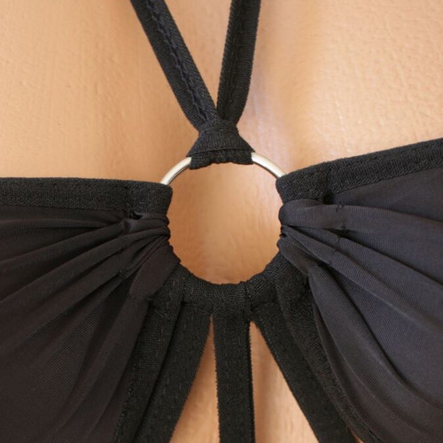 Body lingerie with straps black new