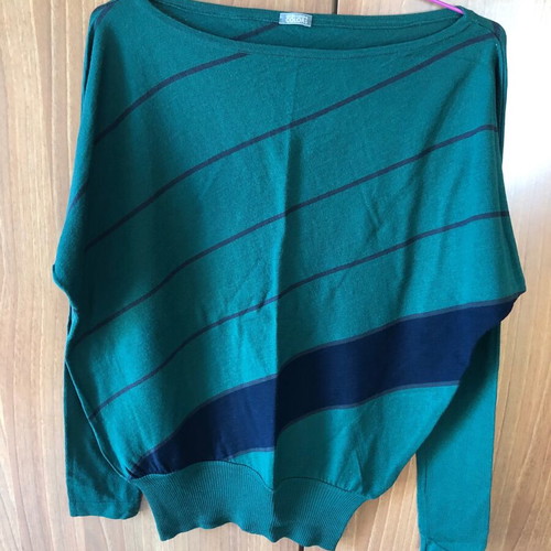 Benetton pullover used, thin, cypress color, size M/L