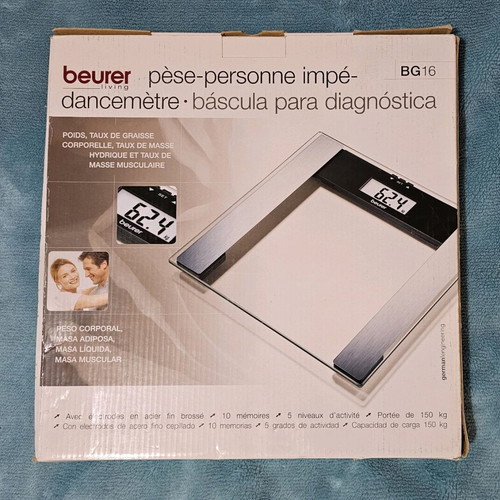 Beurer BG 16 Diagnostic Scale like new with fat and water measurement
