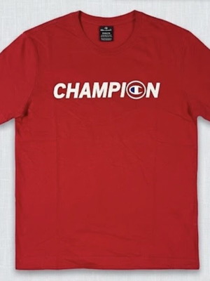 Champion T-shirt, red, size M