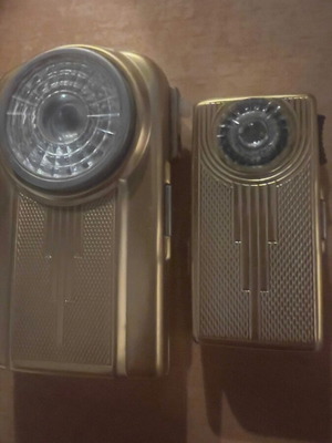 Φακός French Art Deco μεταχειρισμένος, σπάνιο πακέτο δύο, χρυσό χρώμα