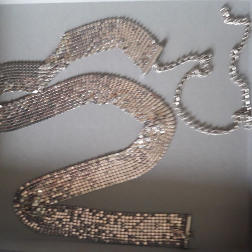Metal belt new, adjustable, silver