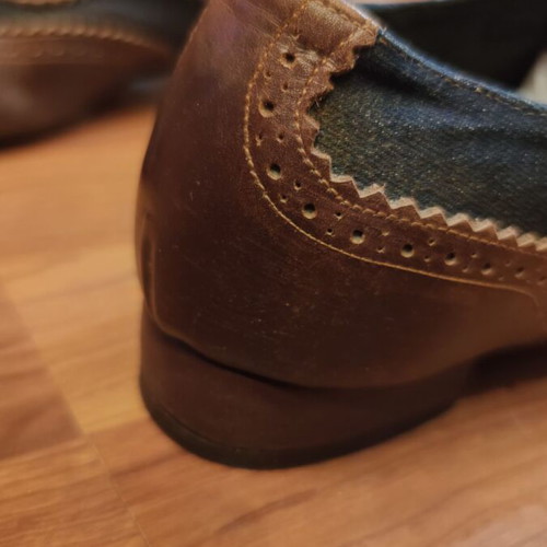 Tango and Latin dance shoes used, size 40, blue and brown