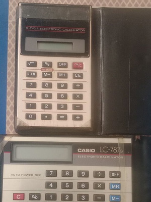 Vintage Casio LC-78ic και B-Digit Electronic αριθμομηχανές μεταχειρισμένες σετ