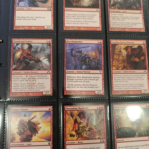 Magic the Gathering Journey into Nyx 2013 card album with 380 cards