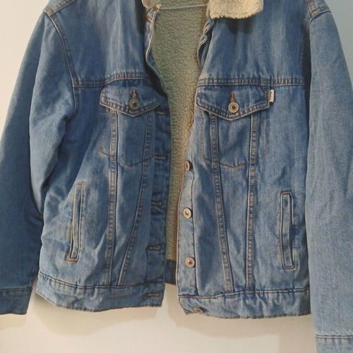 Denim jacket Bershka blue like new, size XS