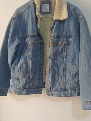 Denim jacket Bershka blue like new, size XS
